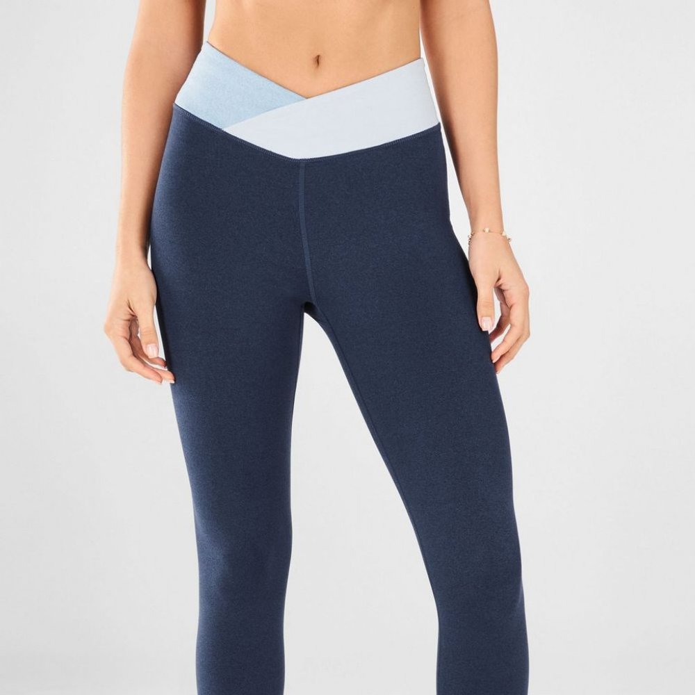 Fabletics Winn II Heathered 7/8 Legging Blue M
